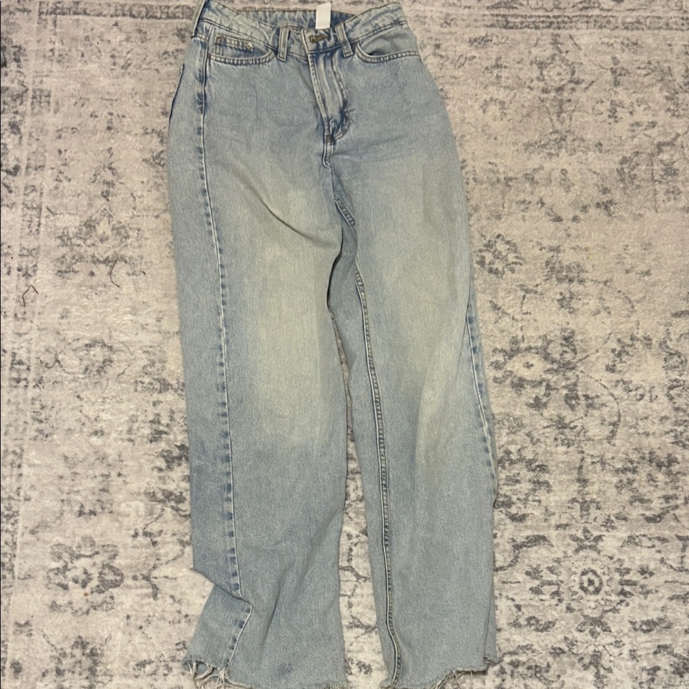 Light Blue Women's High-Rise Straight Jeans